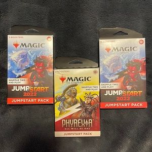 NEW- Magic the gathering jumpstart packs - 120 cards total - 2022 and phyrexia